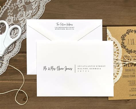 Printable Address Template Wedding