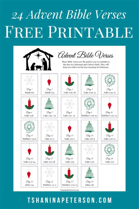 Printable Advent With Verses