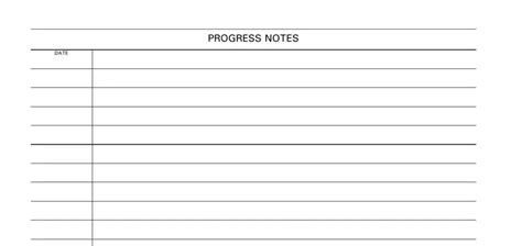 Printable And Fillable Blank Progress Notes