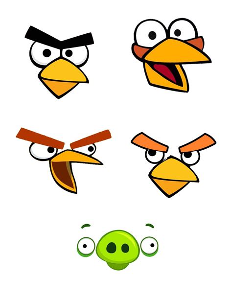 Printable Angry Bird Faces