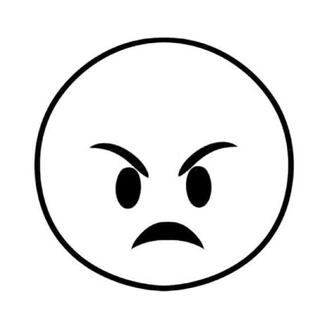 Printable Angry Face Emojis