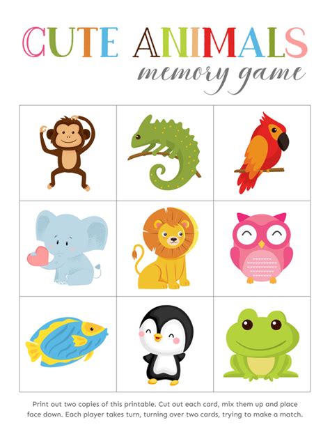Printable Animal Games