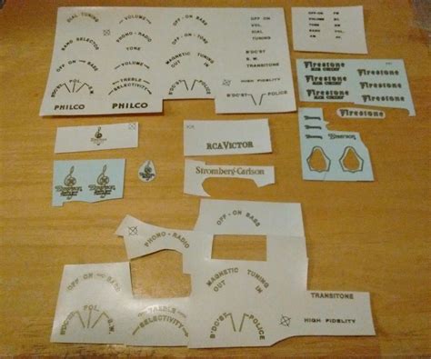 Printable Antique Radio Decals