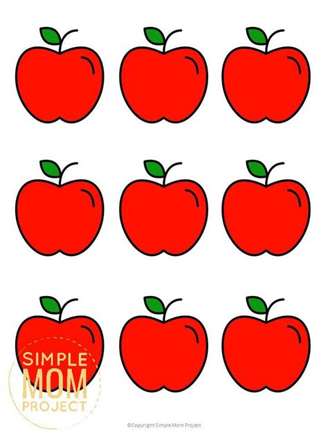 Printable Apples Word Stencils