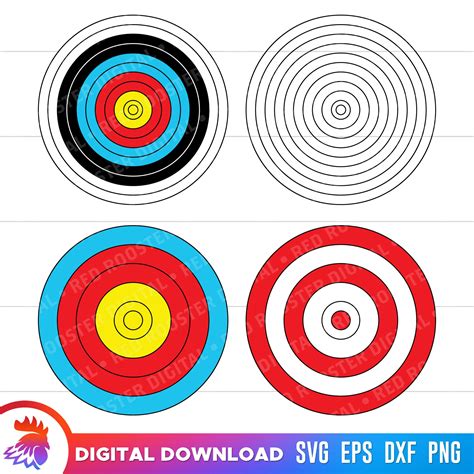 Printable Archery Target Black
