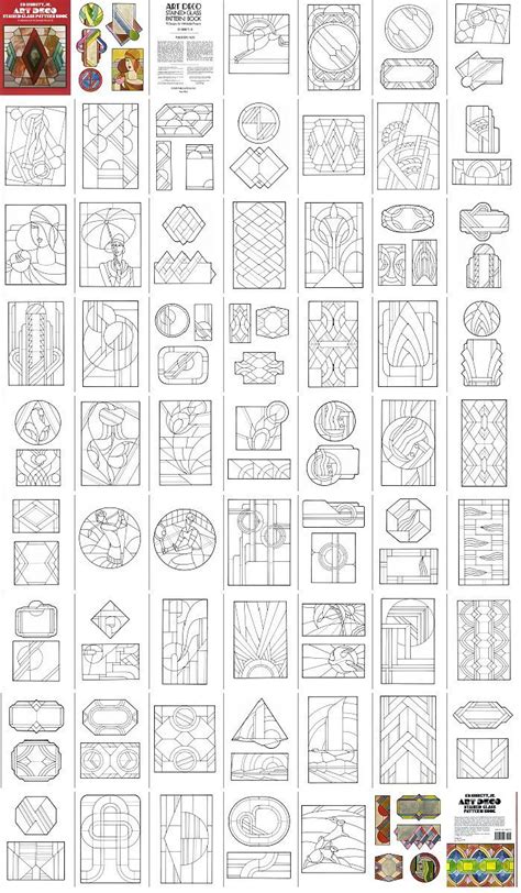 Printable Art Deco Stained Glass Patterns