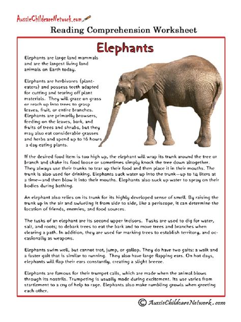 Printable Articles About Animals