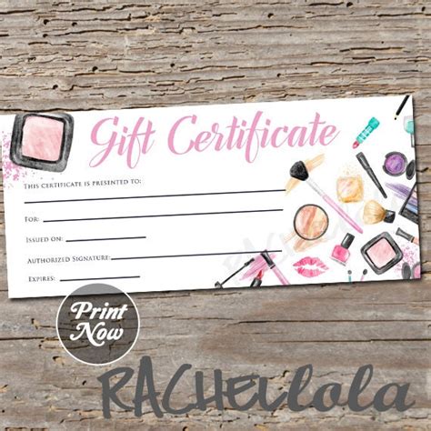 Printable Avon Gift Certificate