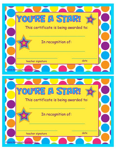 Printable Award Certificates For Students