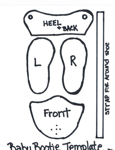 Printable Baby Boot Template