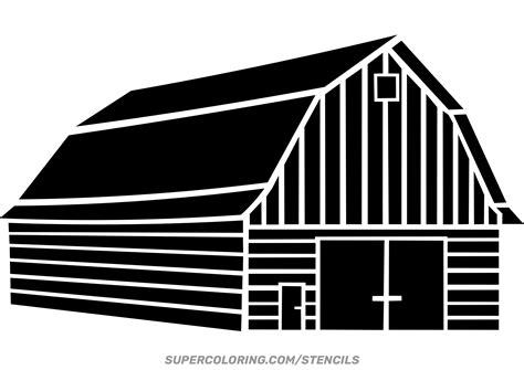 Printable Barn Stencil