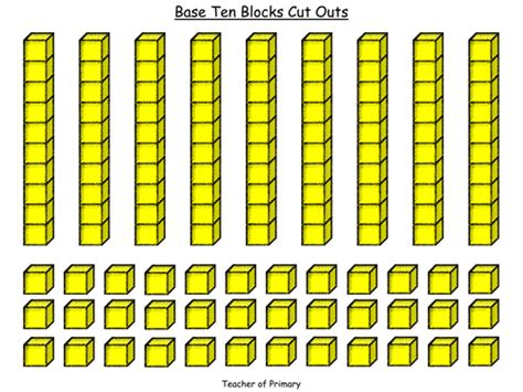Printable Base Ten Blocks Pdf: A Helpful Resource For Math Teachers And Students