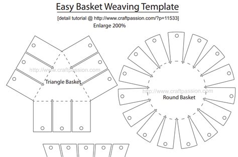 Printable Basket Weaving Template