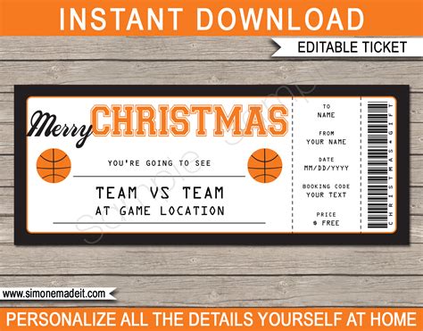 Printable Basketball Ticket Template: Create Your Own Ticket With Ease