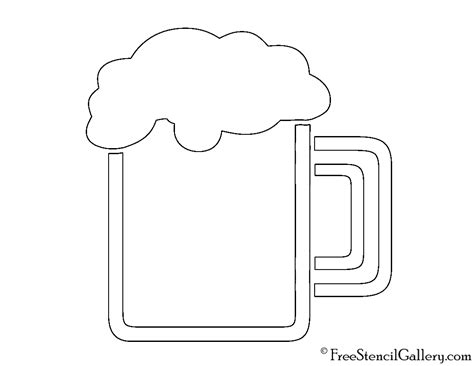 Printable Beer Mug Stencil