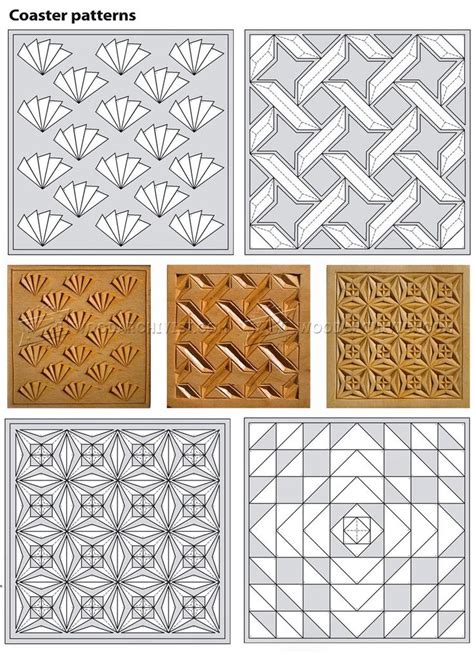 Printable Beginner Chip Carving Patterns For Coasters