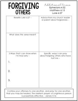 Printable Bible Study Lessons On Forgiveness