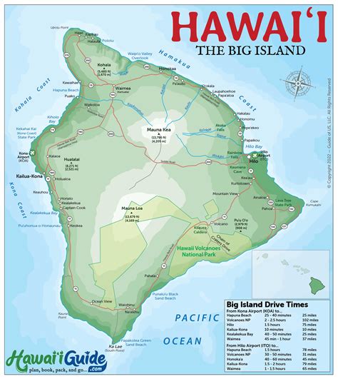 Printable Big Island Road Map