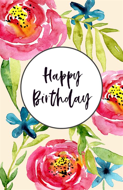 free printable Happy Birthday Cards ausdruckbare Geburtstagskarten