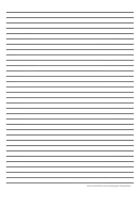 Printable Black Lined Paper
