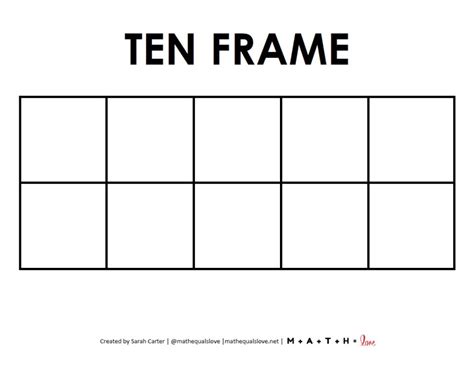 Printable Blank 10 Frame Cards