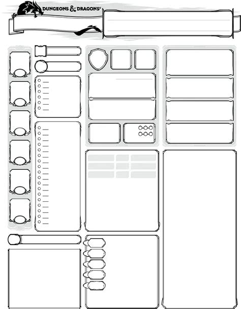 Printable Blank 4Ed Character Sheet