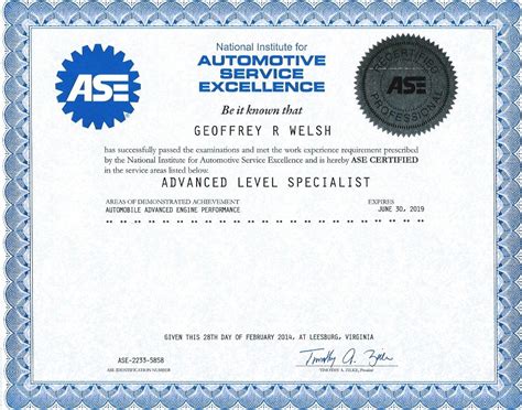 Printable Blank Ase Certificate: Everything You Need To Know