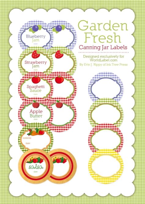 Printable Blank Canning Jar Labels