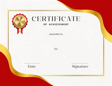 Printable Blank Certificate Template Free