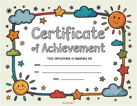 Printable Blank Certificates For Students