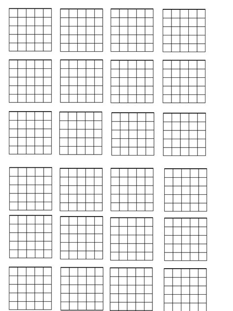 Printable Blank Chord Chart
