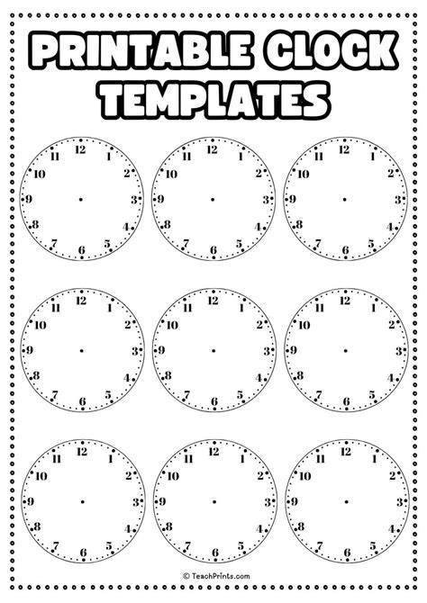 Printable Blank Clock Faces Free