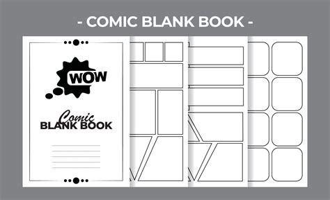 Printable Blank Comic Book Notebook