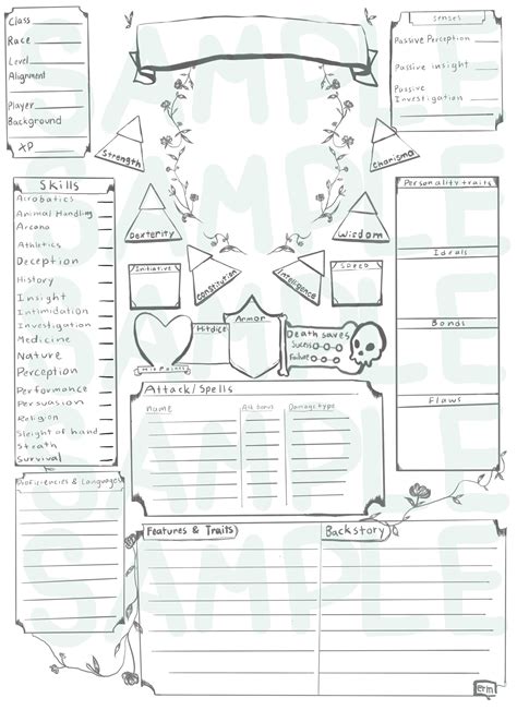 Printable Blank Dnd Sheet