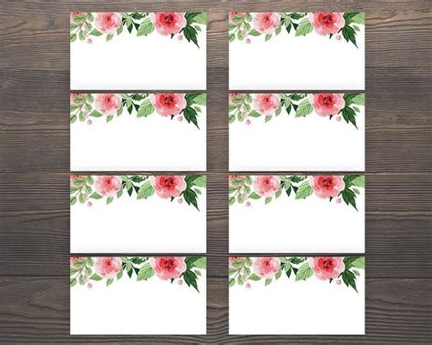 Printable Blank Floral Labels