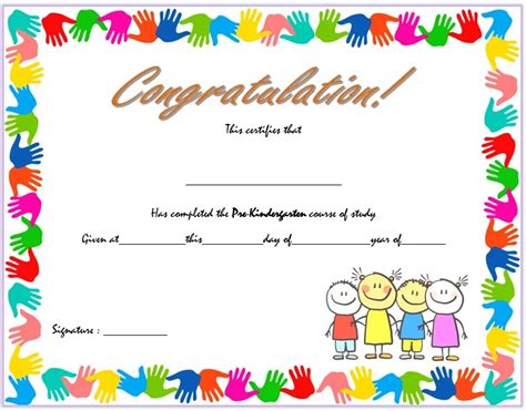 Printable Blank Head Start Certificates