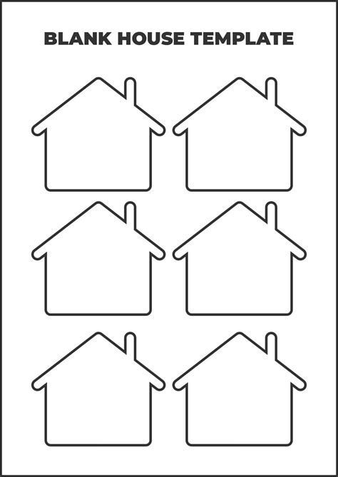 printable blank house template printable template