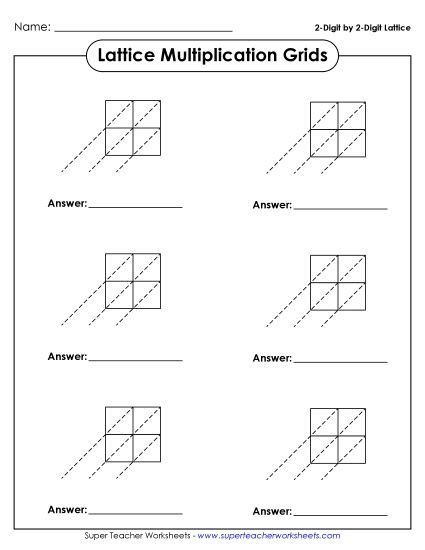 Printable Blank Lattice Grids