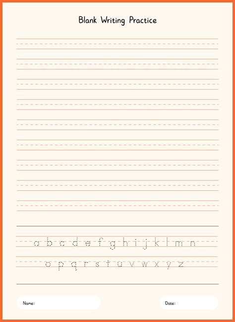 Printable Blank Letter Practice