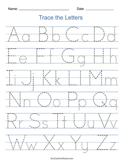 Printable Blank Letter Tracing