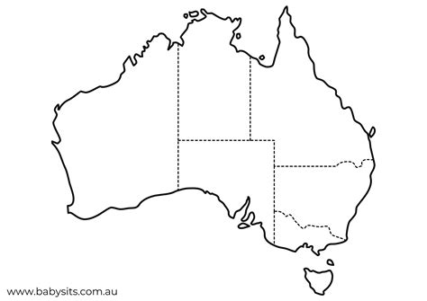 Printable Blank Map Of Australia