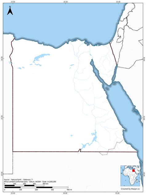 Printable Blank Map Of Egypt