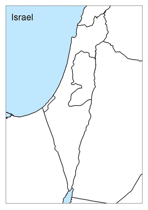 Printable Blank Map Of Israel