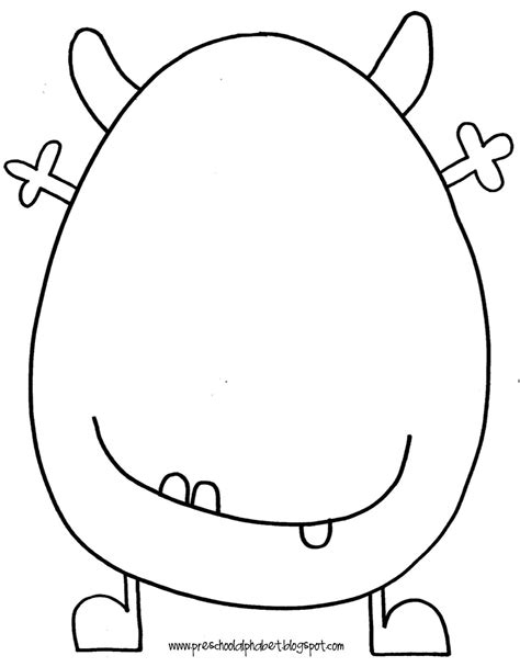printable blank monster template printable template