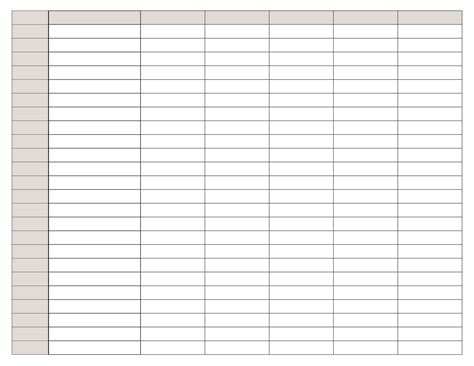 Printable Blank Spreadsheet Pdf