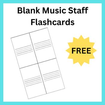 Printable Blank Staff Flash Cards