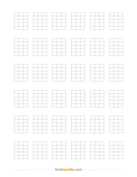 Printable Blank Ukulele Fretboard