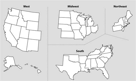 Printable Blank Us Map Regions