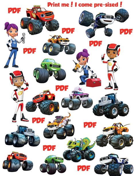 Printable Blaze And The Monster Machines Characters: A Fun Way To Add Color To Your Child's Life