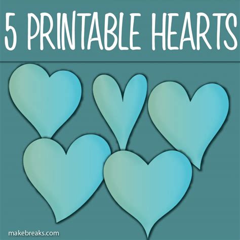 Printable Blue Heart Designs